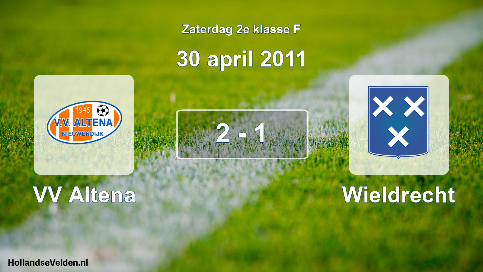 Total number of matches played: VV Altena - Wieldrecht 2 - 1 (30 April 2011)