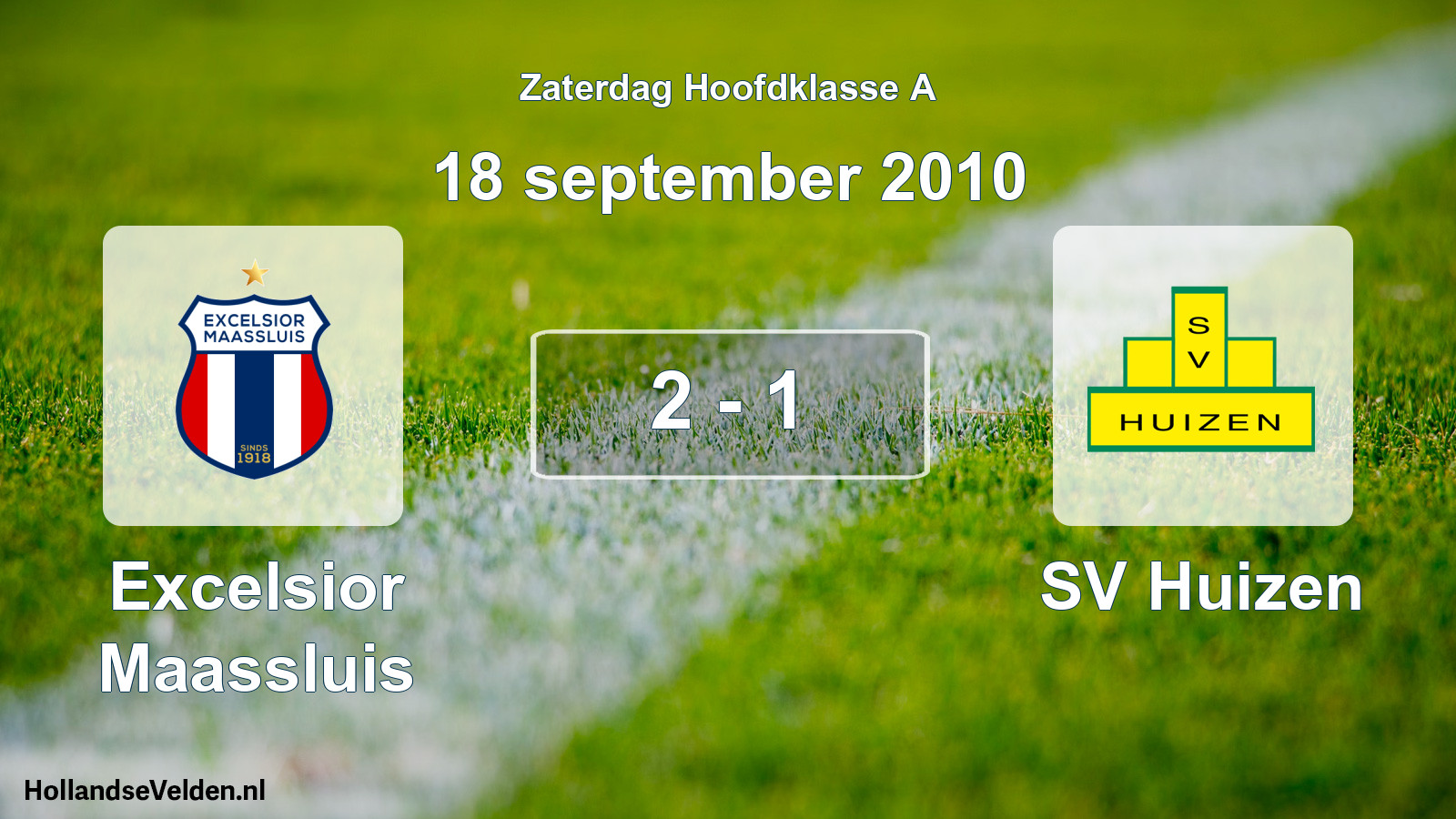Total number of matches played: Excelsior Maassluis - SV Huizen 2 - 1 (18 September 2010)