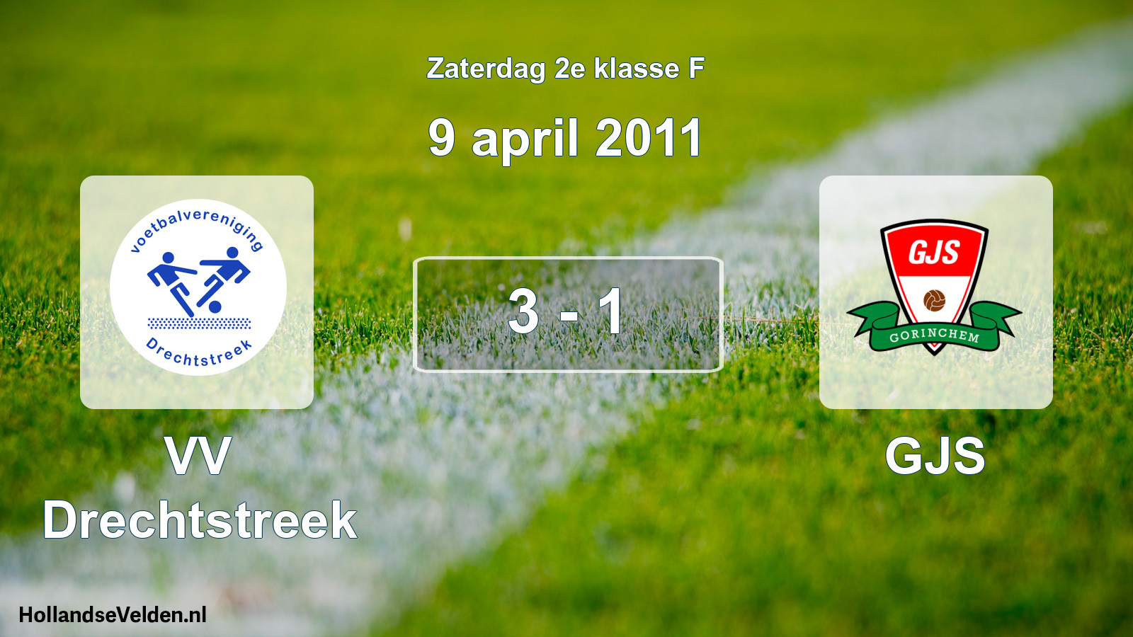 Total number of matches played: VV Drechtstreek - GJS 3 - 1 (9 April 2011)