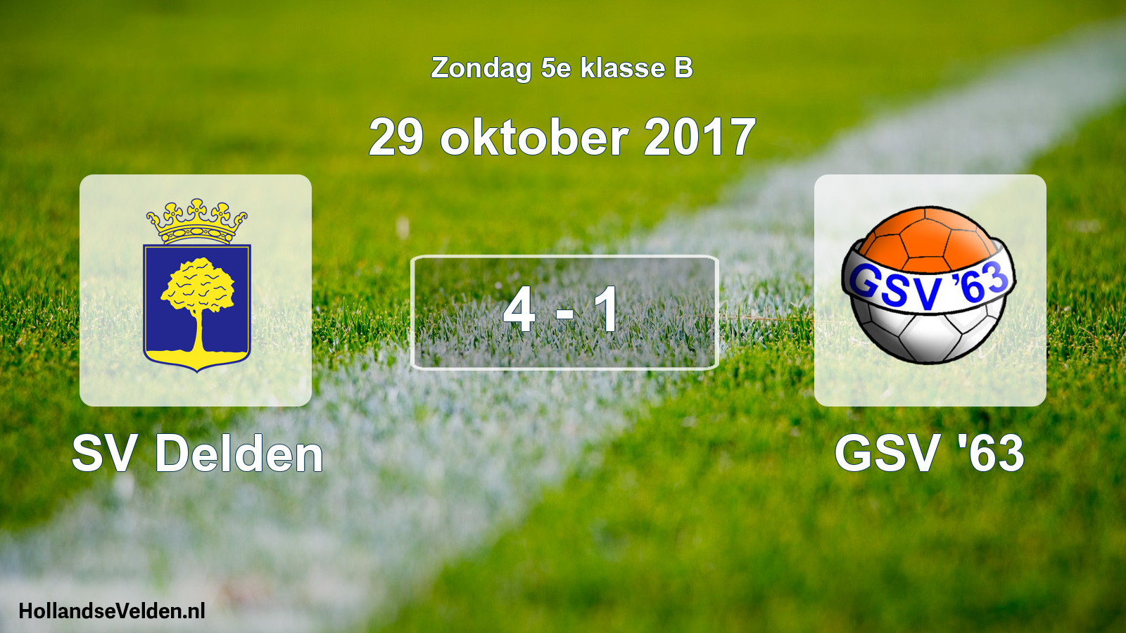 Total number of matches played: SV Delden - GSV '63 4 - 1 (29 October 2017)