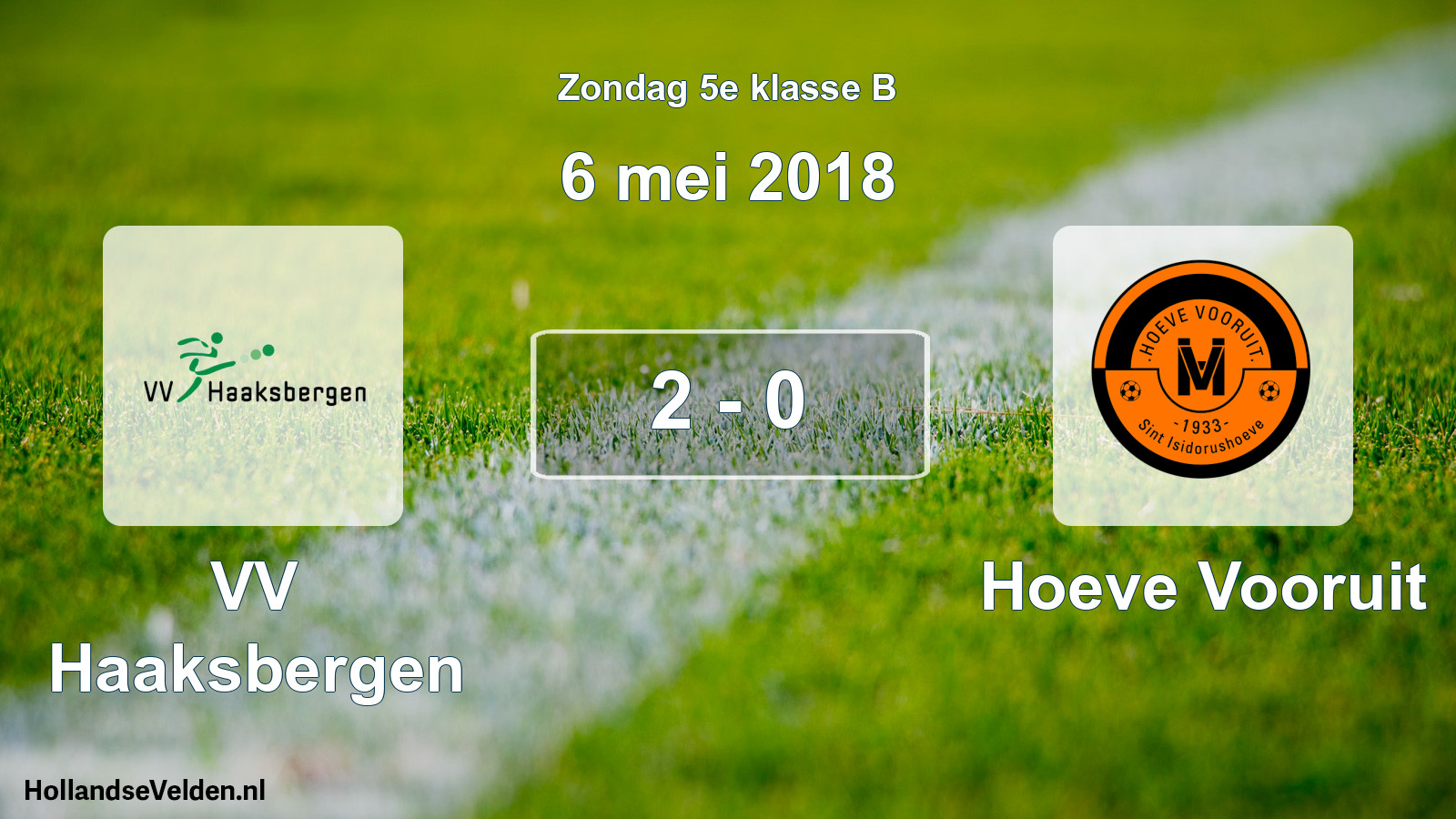 Total number of matches played: VV Haaksbergen - Hoeve Vooruit 2 - 0 (6 May 2018)