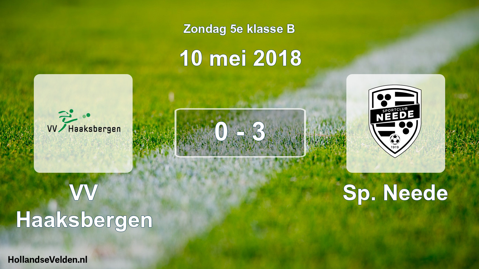 Total number of matches played: VV Haaksbergen - Sp. Neede 0 - 3 (10 May 2018)