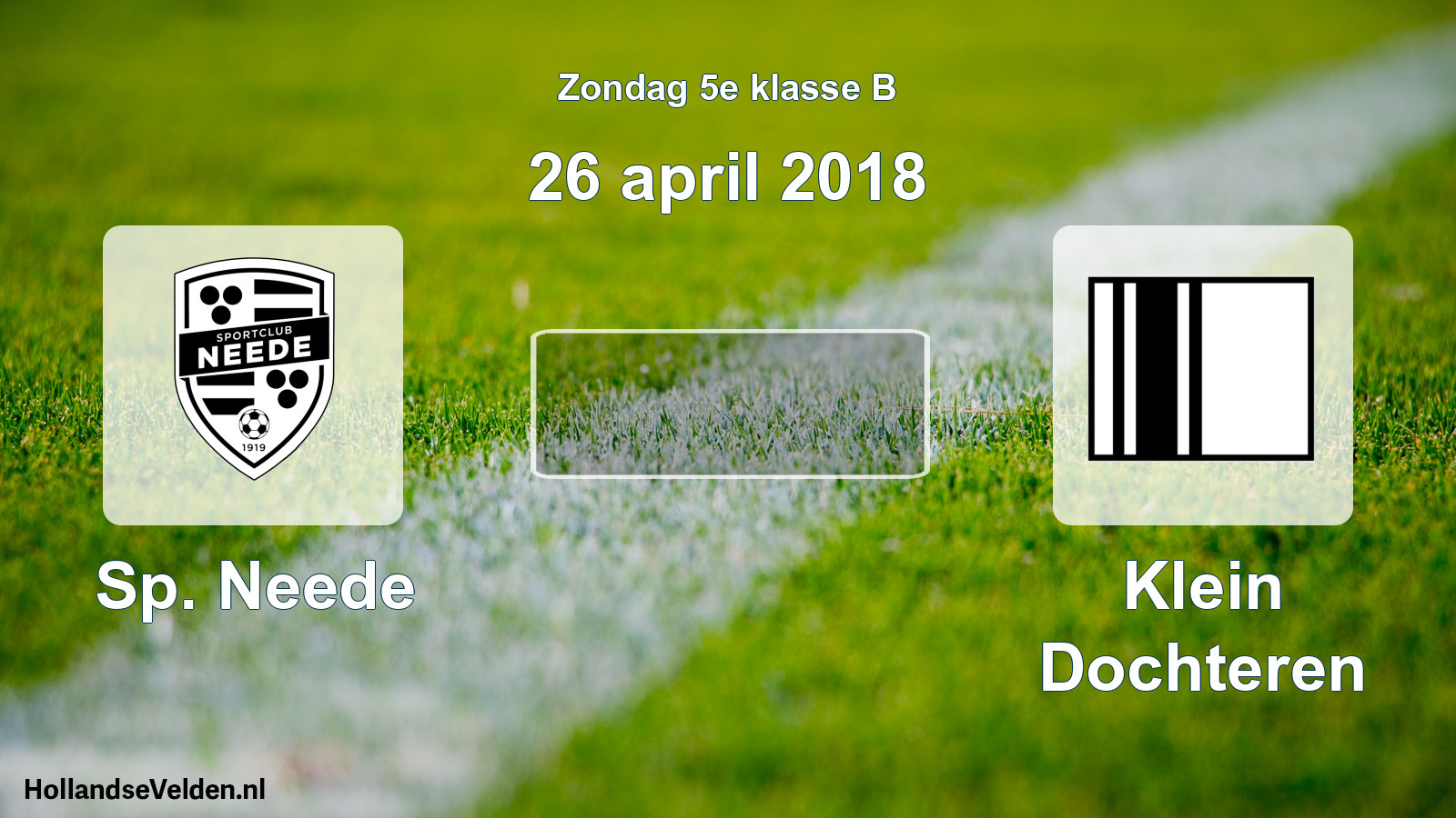 Scheduled Match: Sp. Neede - Klein Dochteren (26 April 2018)