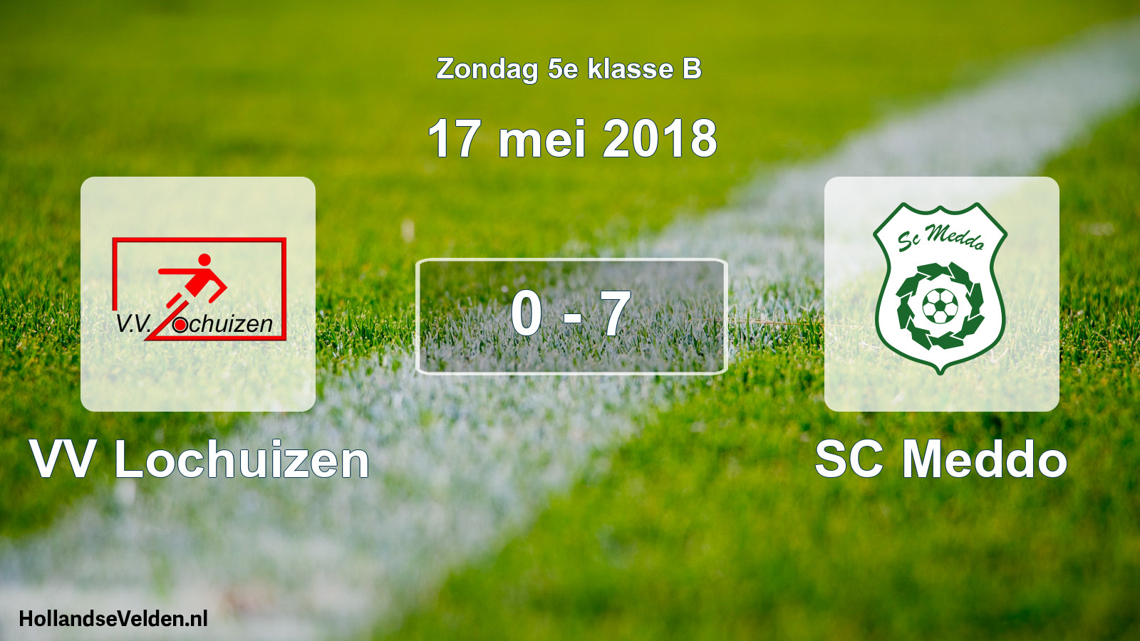 Total number of matches played: VV Lochuizen - SC Meddo 0 - 7 (17 May 2018)