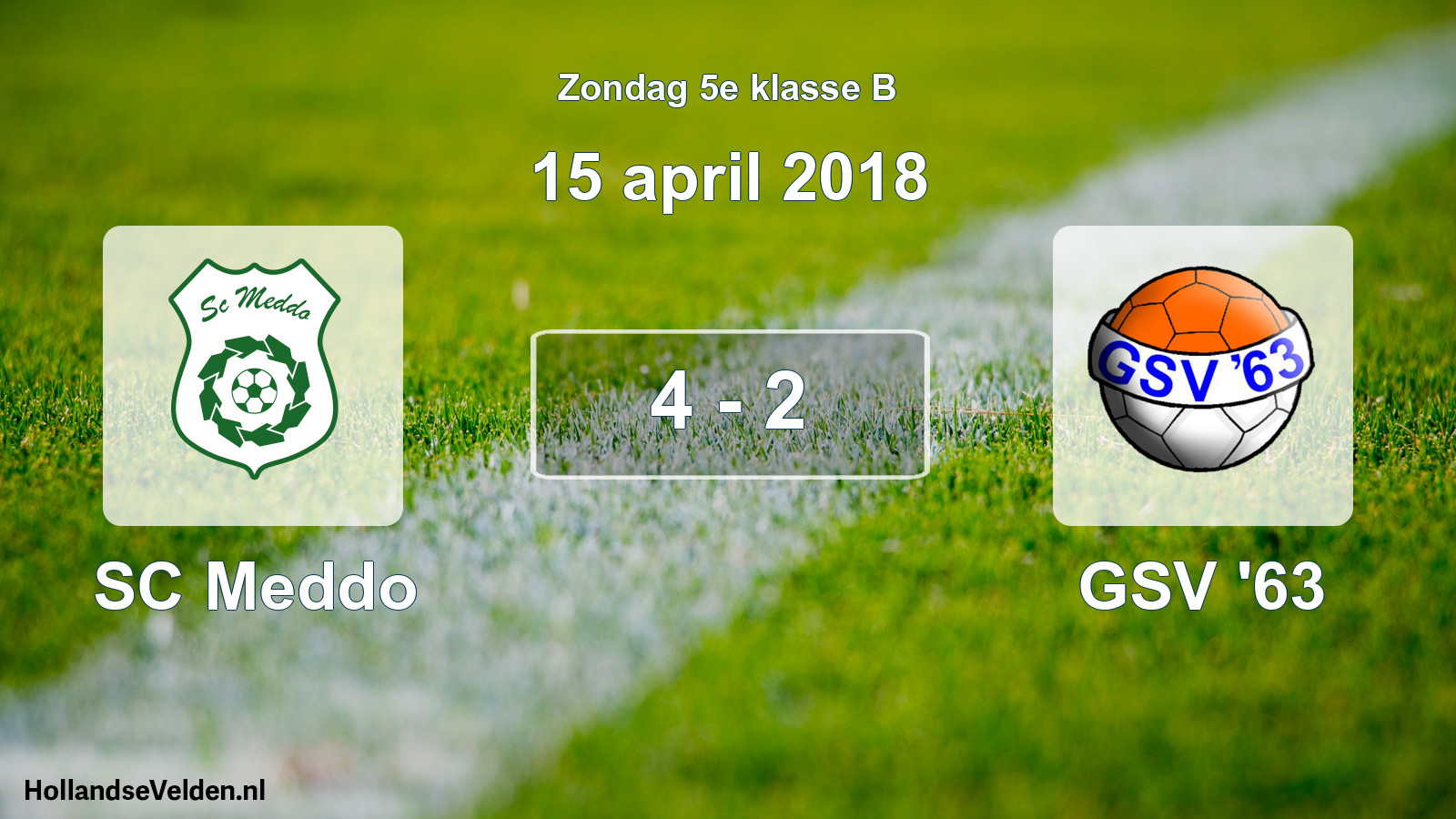 Total number of matches played: SC Meddo - GSV '63 4 - 2 (15 April 2018)
