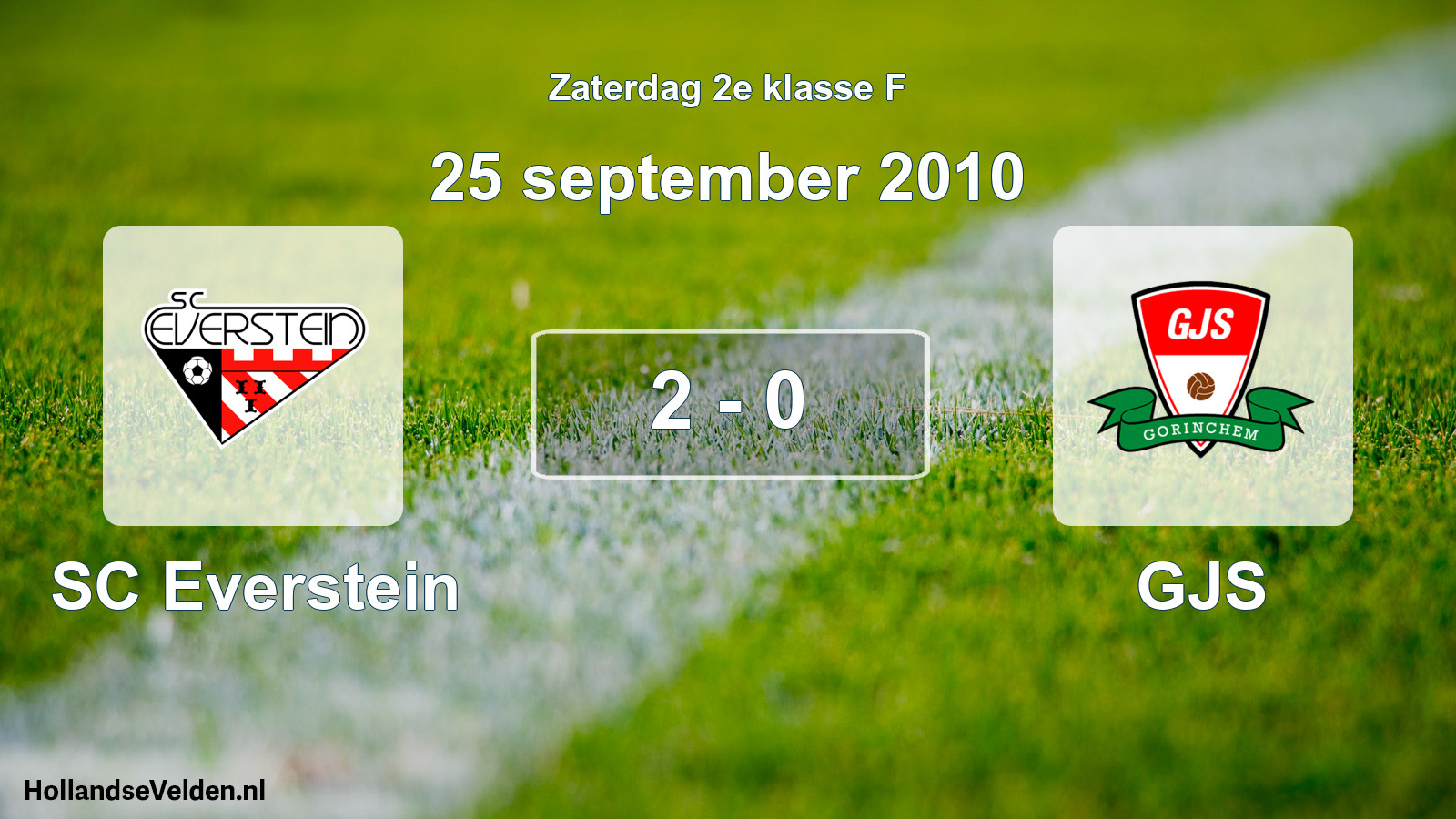 Total number of matches played: SC Everstein - GJS 2 - 0 (25 September 2010)