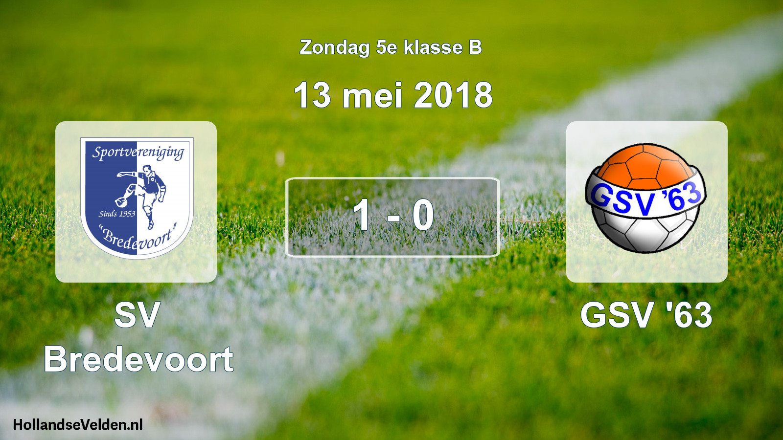 Total number of matches played: SV Bredevoort - GSV '63 1 - 0 (13 May 2018)