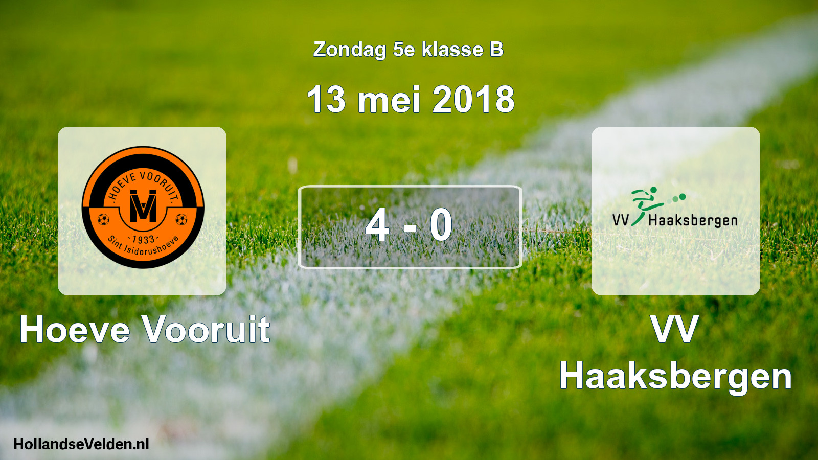 Total number of matches played: Hoeve Vooruit - VV Haaksbergen 4 - 0 (13 May 2018)