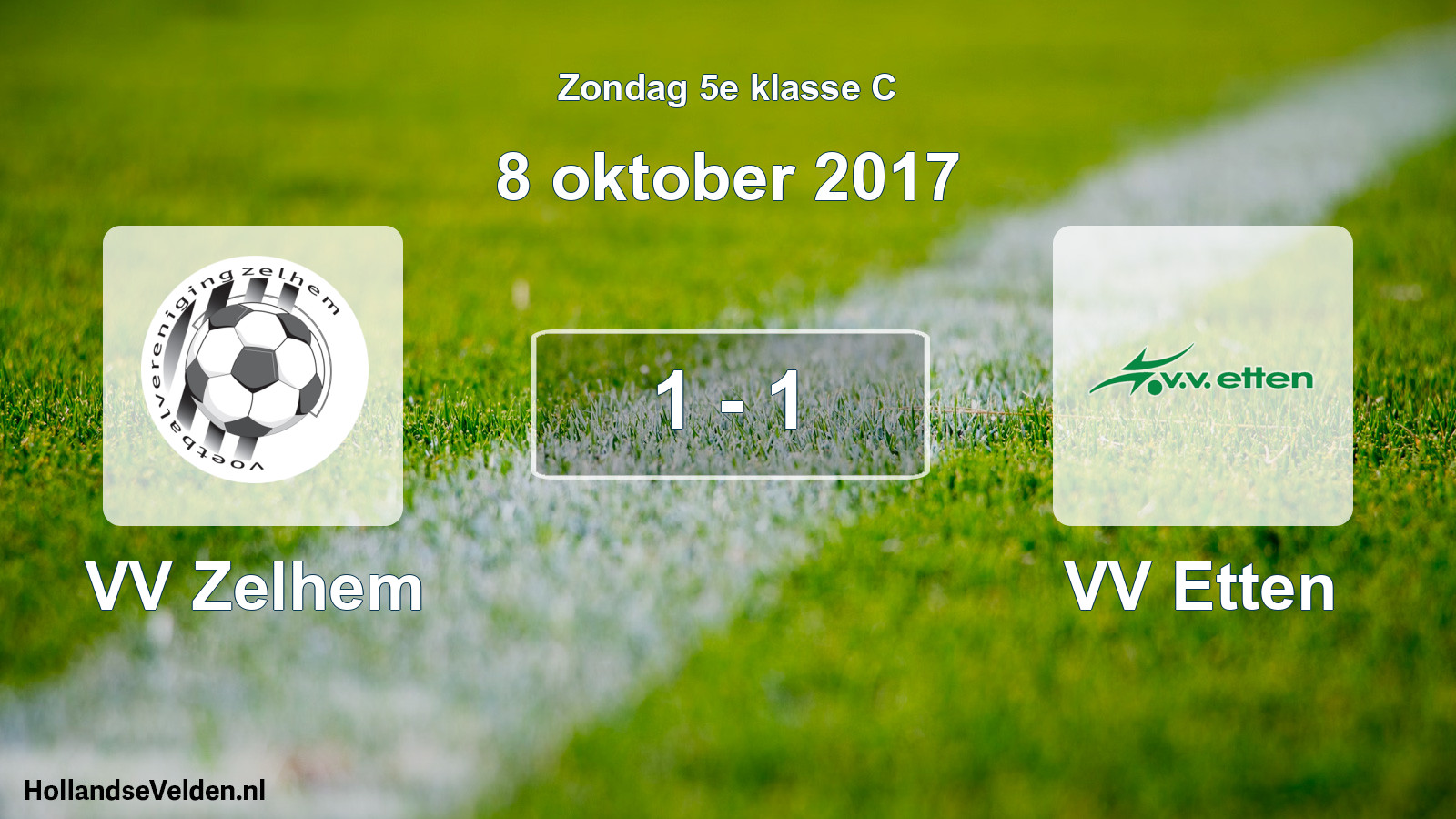 Total number of matches played: VV Zelhem - VV Etten 1 - 1 (8 October 2017)