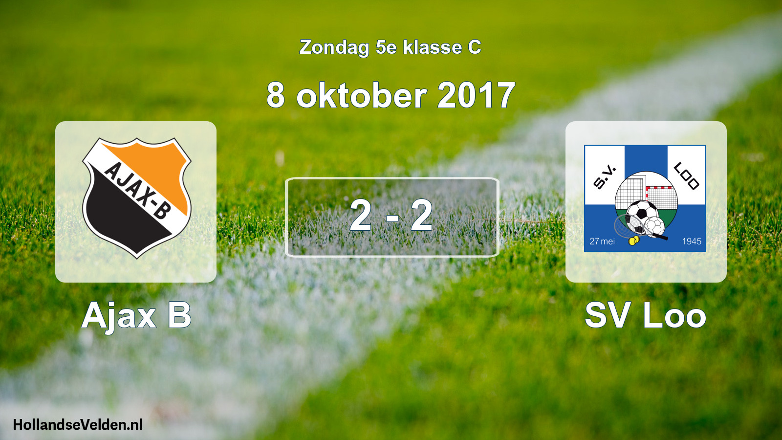 Total number of matches played: Ajax B - SV Loo 2 - 2 (8 October 2017)