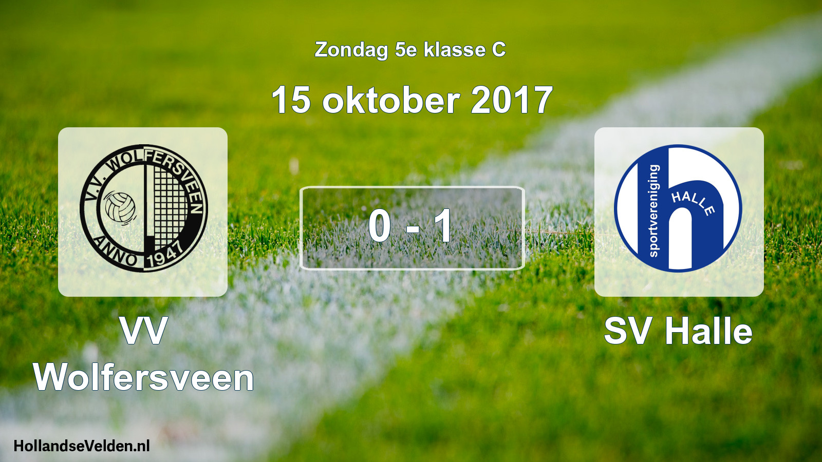 Total number of matches played: VV Wolfersveen - SV Halle 0 - 1 (15 October 2017)