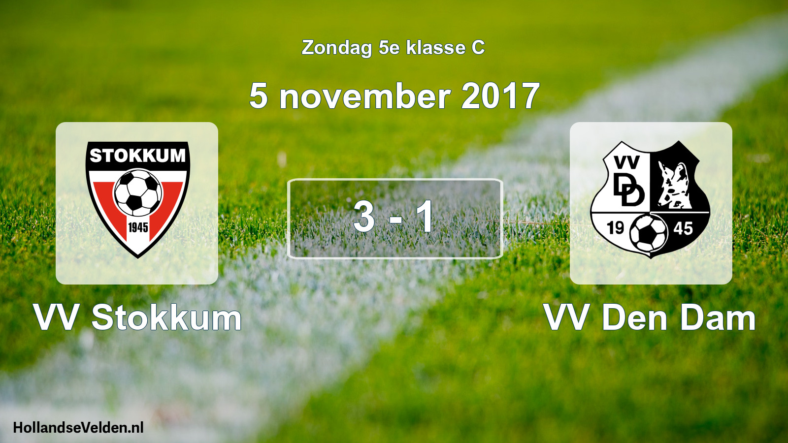 Total number of matches played: VV Stokkum - VV Den Dam 3 - 1 (5 November 2017)