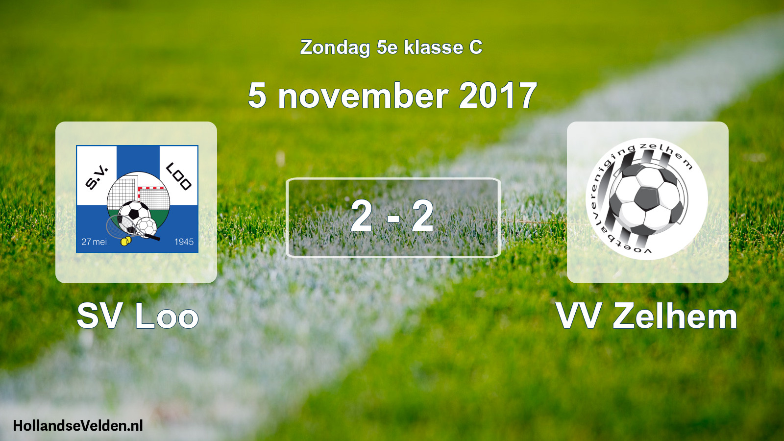 Total number of matches played: SV Loo - VV Zelhem 2 - 2 (5 November 2017)