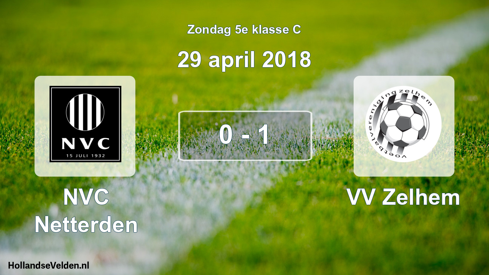 Total number of matches played: NVC Netterden - VV Zelhem 0 - 1 (29 April 2018)