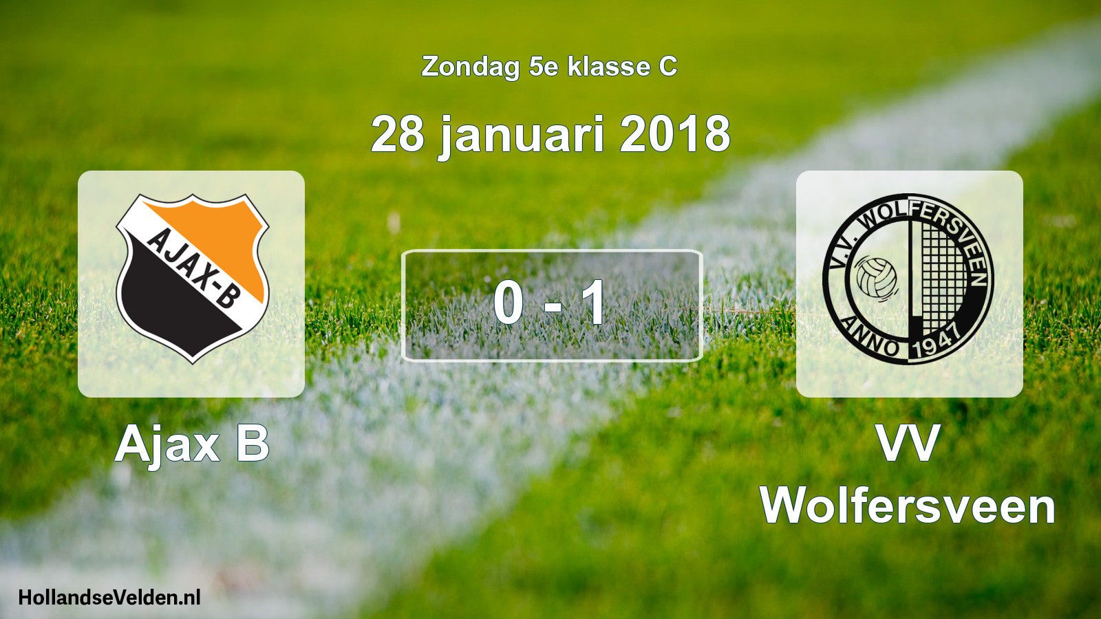 Total number of matches played: Ajax B - VV Wolfersveen 0 - 1 (28 January 2018)