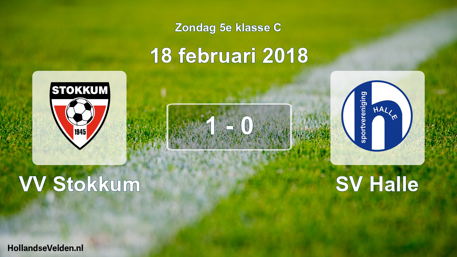 Total number of matches played: VV Stokkum - SV Halle 1 - 0 (18 February 2018)