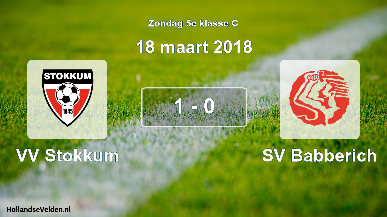 Total number of matches played: VV Stokkum - SV Babberich 1 - 0 (18 March 2018)