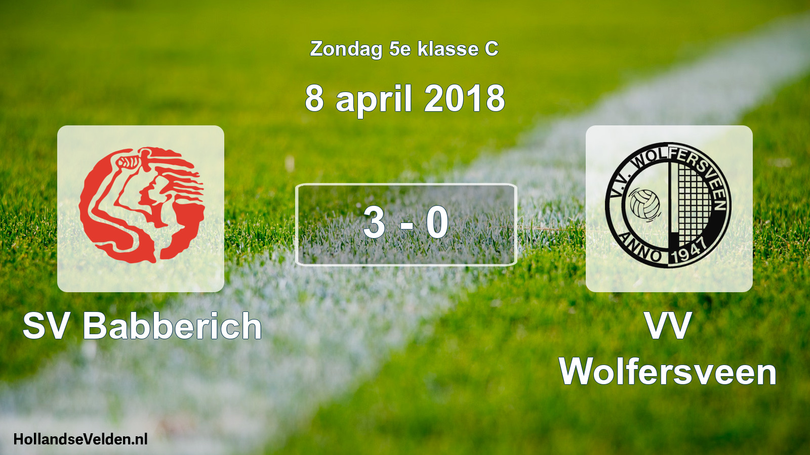 Total number of matches played: SV Babberich - VV Wolfersveen 3 - 0 (8 April 2018)