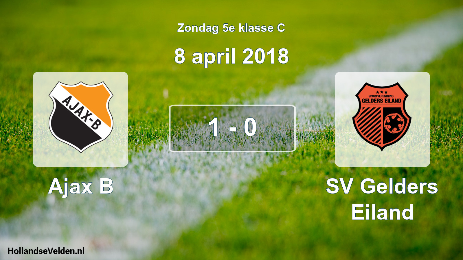 Total number of matches played: Ajax B - SV Gelders Eiland 1 - 0 (8 April 2018)