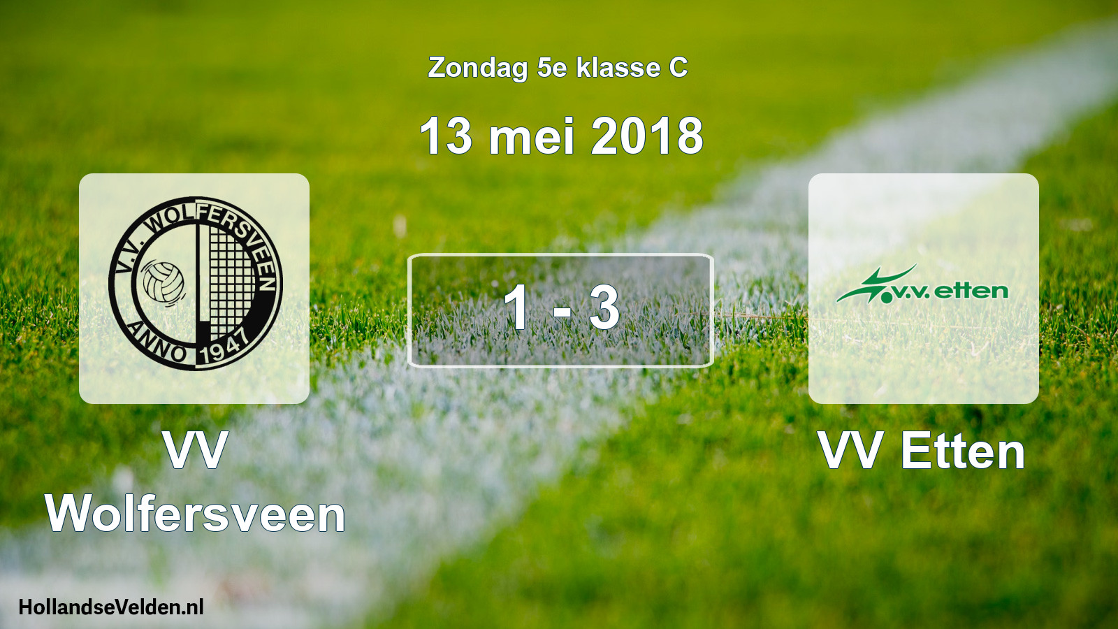 Total number of matches played: VV Wolfersveen - VV Etten 1 - 3 (13 May 2018)