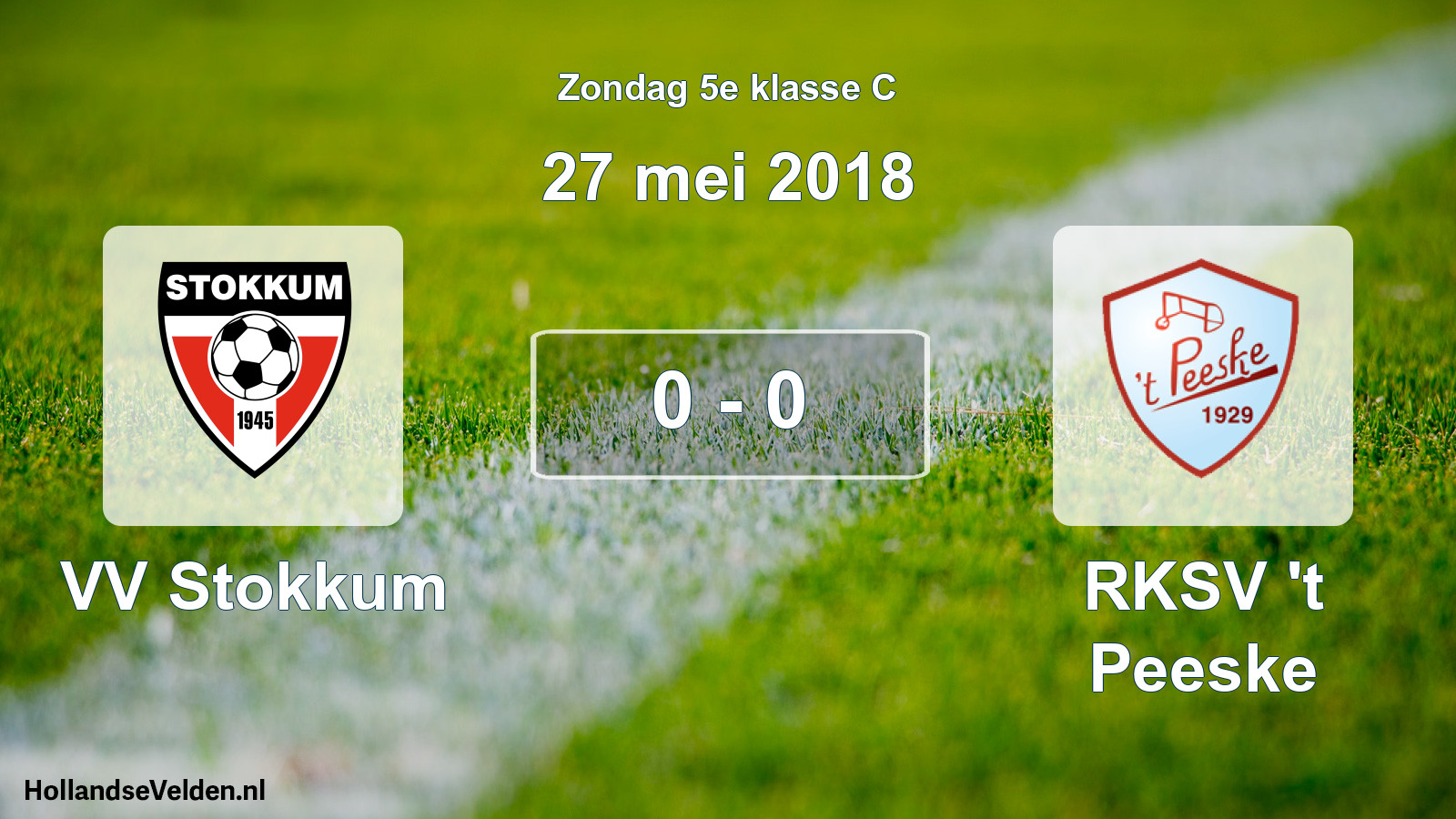 Total number of matches played: VV Stokkum - RKSV 't Peeske 0 - 0 (27 May 2018)