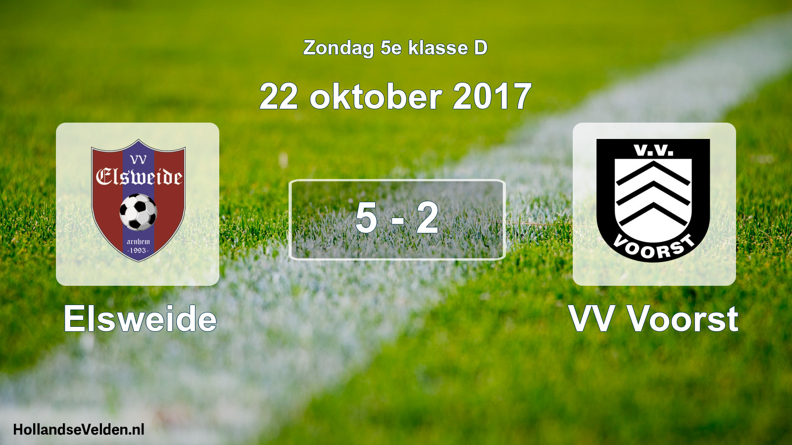 Total number of matches played: Elsweide - VV Voorst 5 - 2 (22 October 2017)