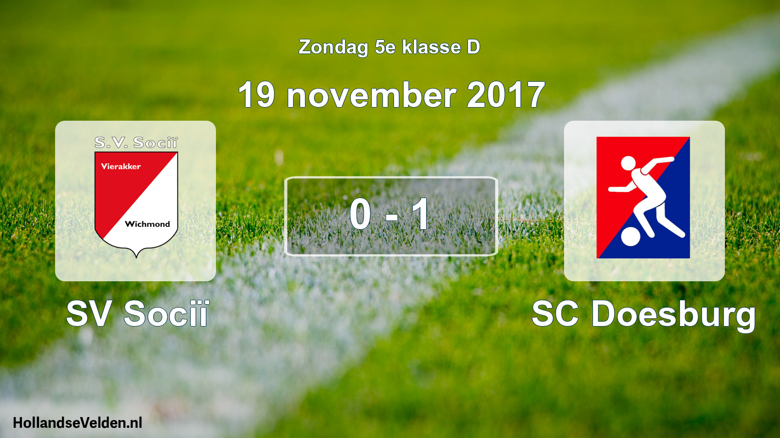 Total number of matches played: SV Sociï - SC Doesburg 0 - 1 (19 November 2017)