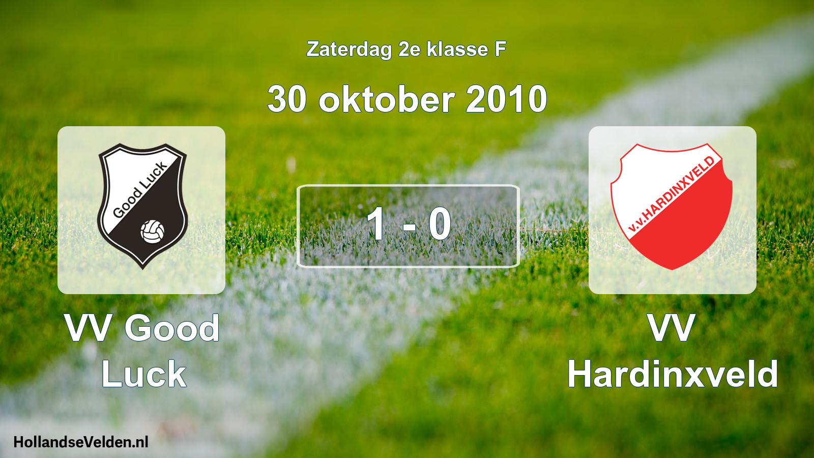 Total number of matches played: VV Good Luck - VV Hardinxveld 1 - 0 (30 October 2010)