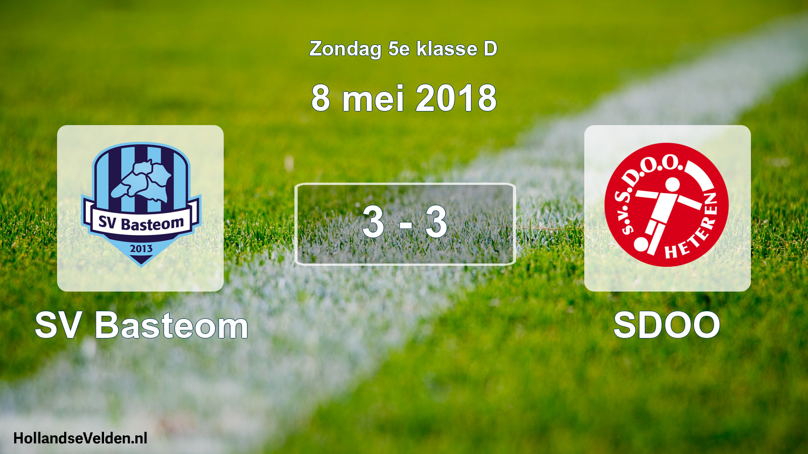 Total number of matches played: SV Basteom - SDOO 3 - 3 (8 May 2018)