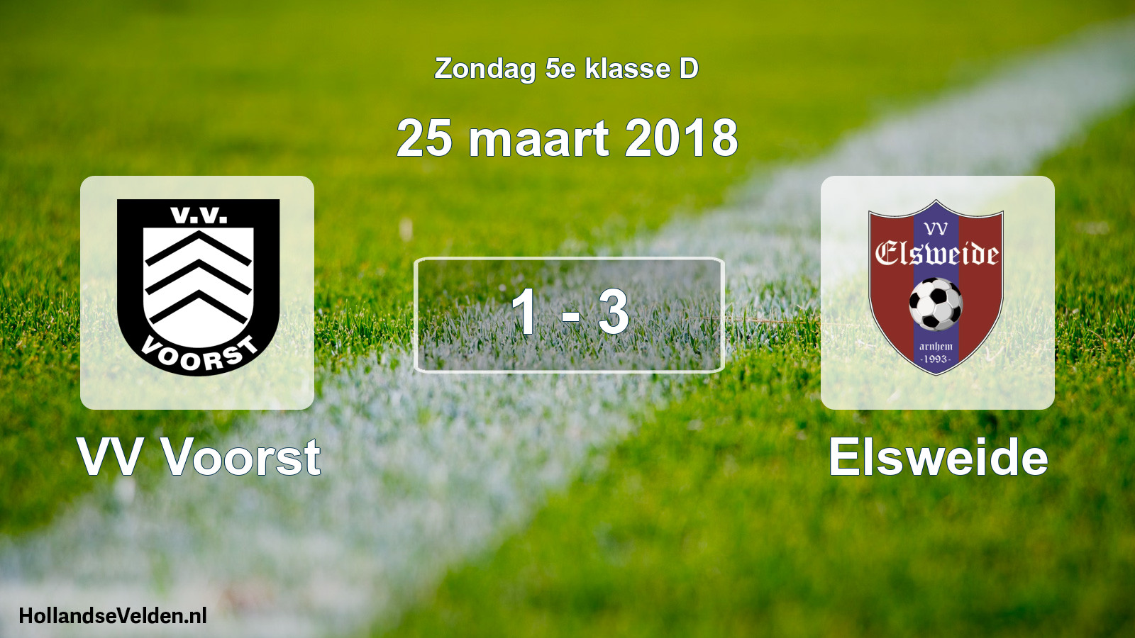 Total number of matches played: VV Voorst - Elsweide 1 - 3 (25 March 2018)
