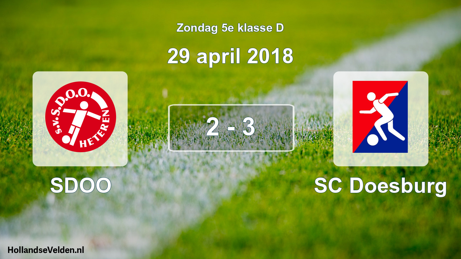 Total number of matches played: SDOO - SC Doesburg 2 - 3 (29 April 2018)