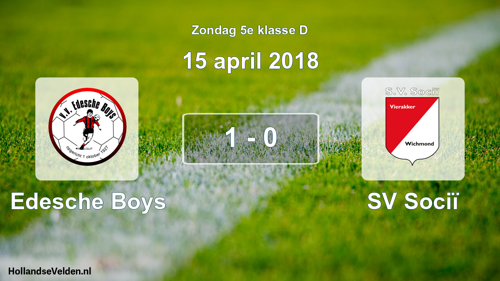 Total number of matches played: Edesche Boys - SV Sociï 1 - 0 (15 April 2018)
