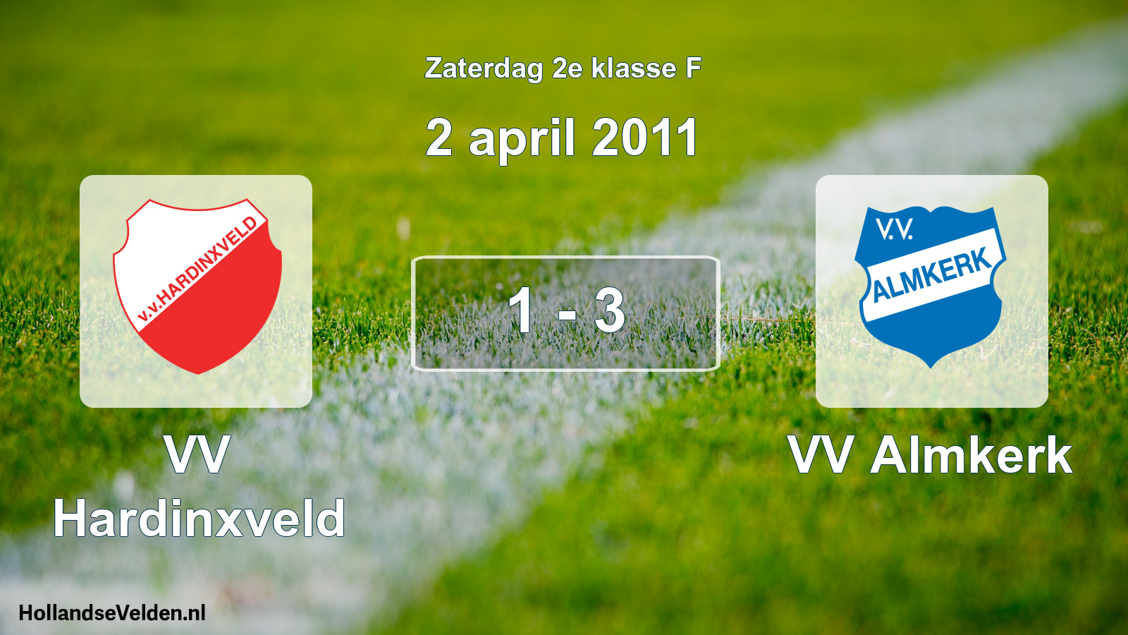 Total number of matches played: VV Hardinxveld - VV Almkerk 1 - 3 (2 April 2011)