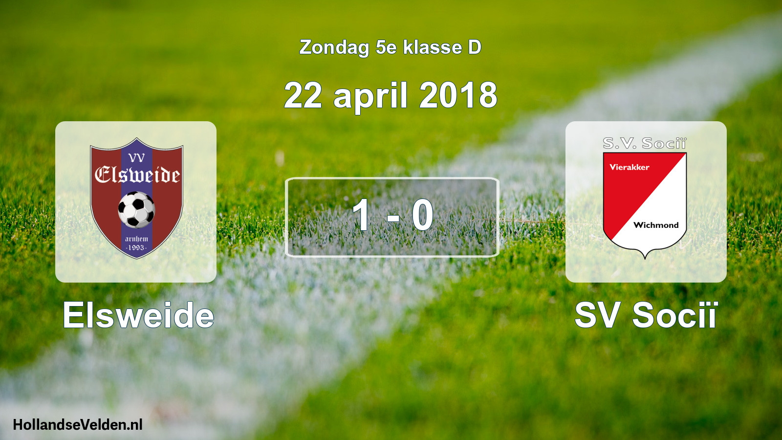 Total number of matches played: Elsweide - SV Sociï 1 - 0 (22 April 2018)