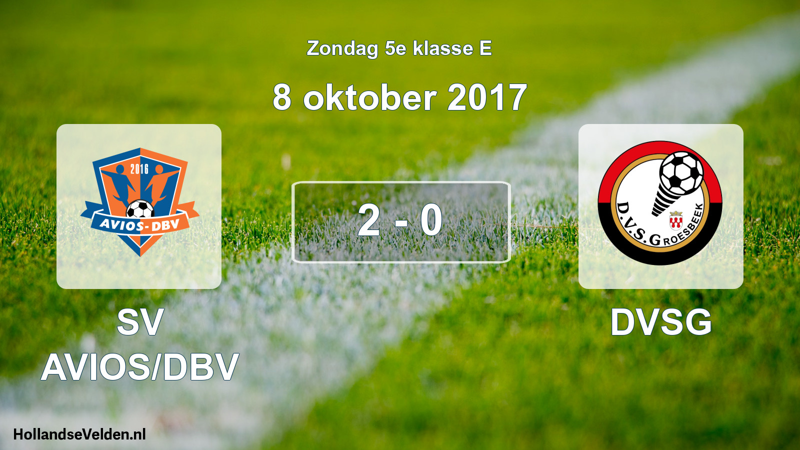 Total number of matches played: SV AVIOS/DBV - DVSG 2 - 0 (8 October 2017)