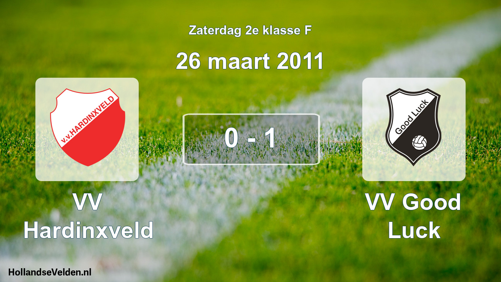 Total number of matches played: VV Hardinxveld - VV Good Luck 0 - 1 (26 March 2011)