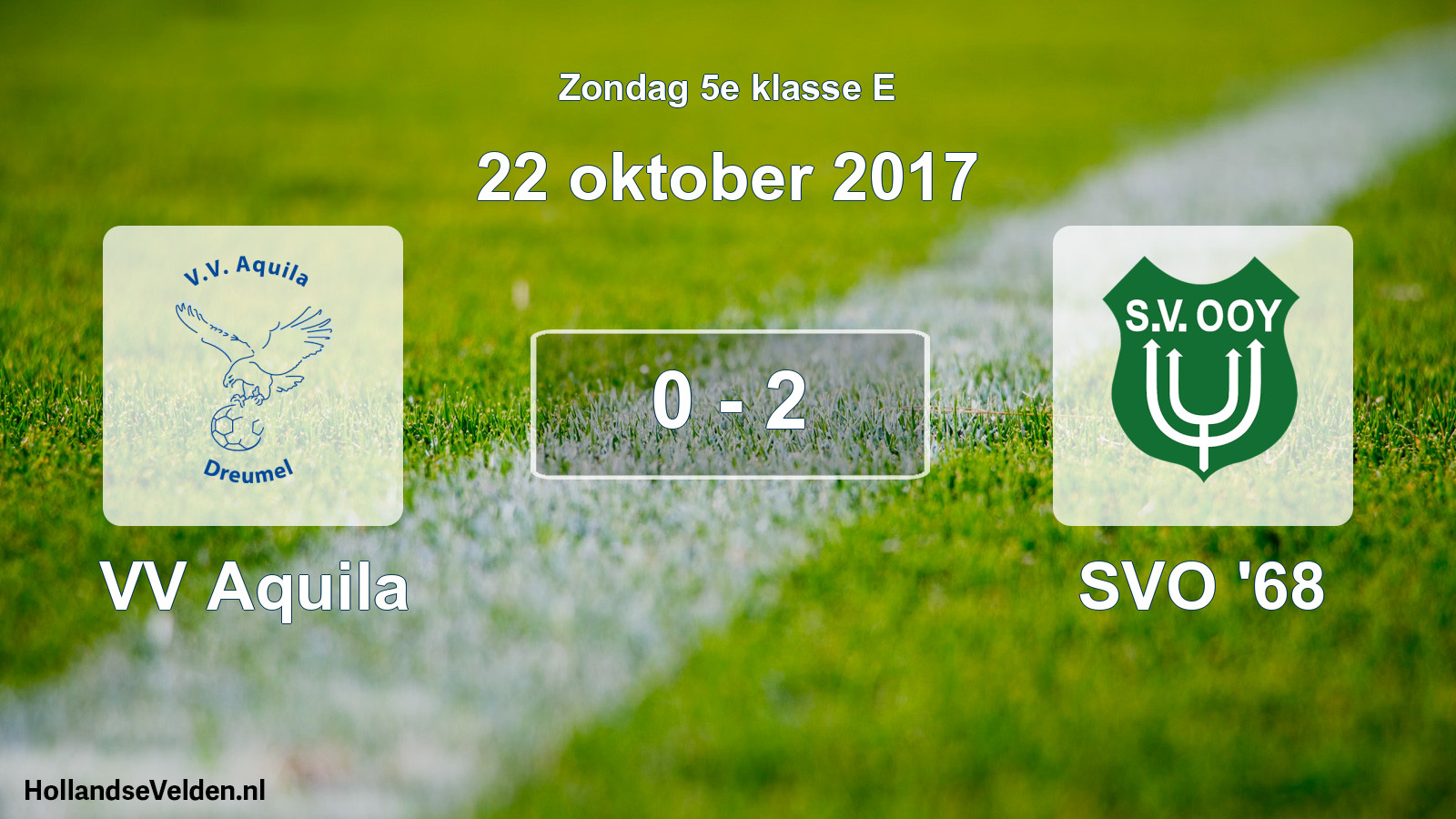 Total number of matches played: VV Aquila - SVO '68 0 - 2 (22 October 2017)