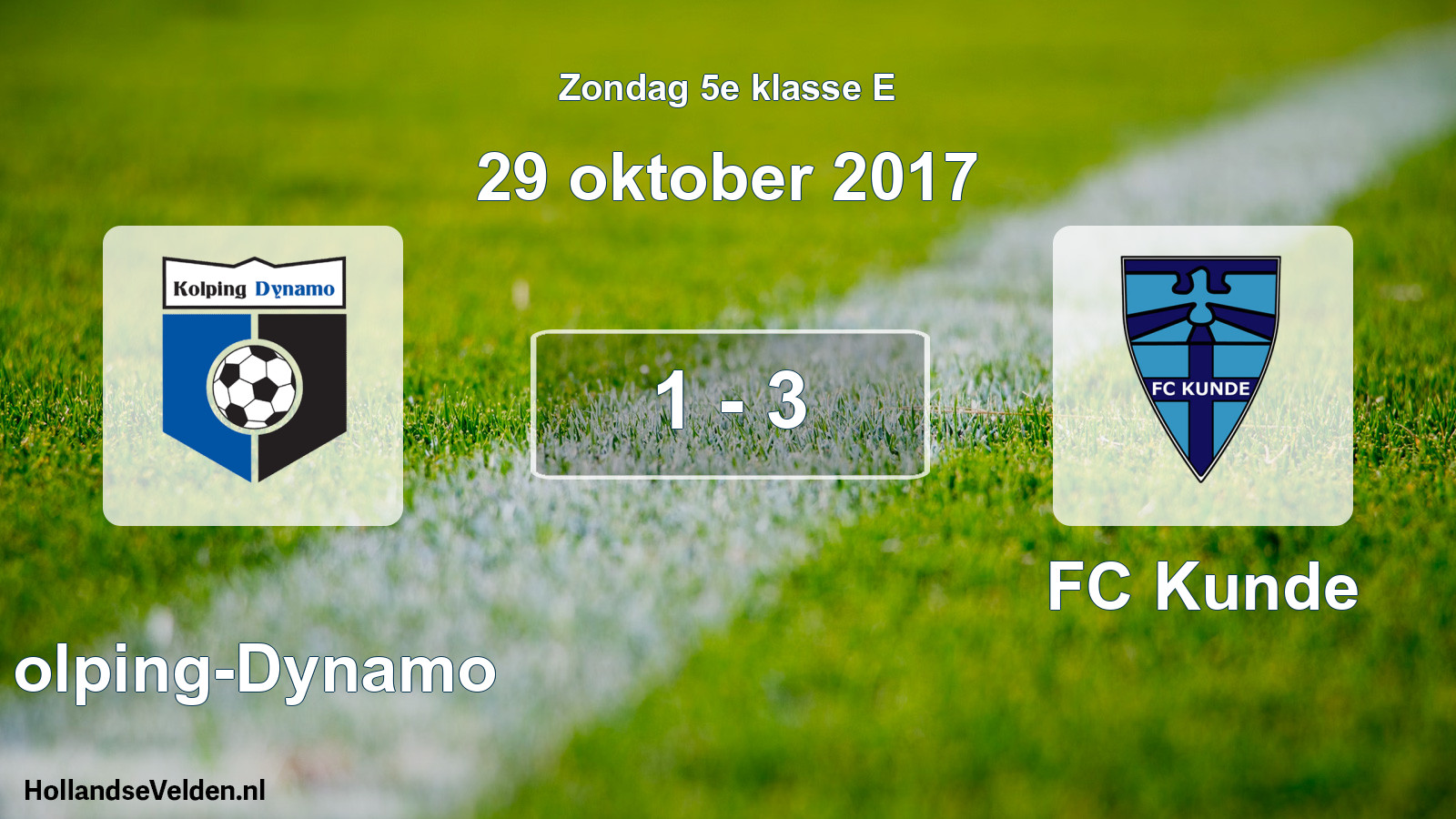 Total number of matches played: Kolping-Dynamo - FC Kunde 1 - 3 (29 October 2017)