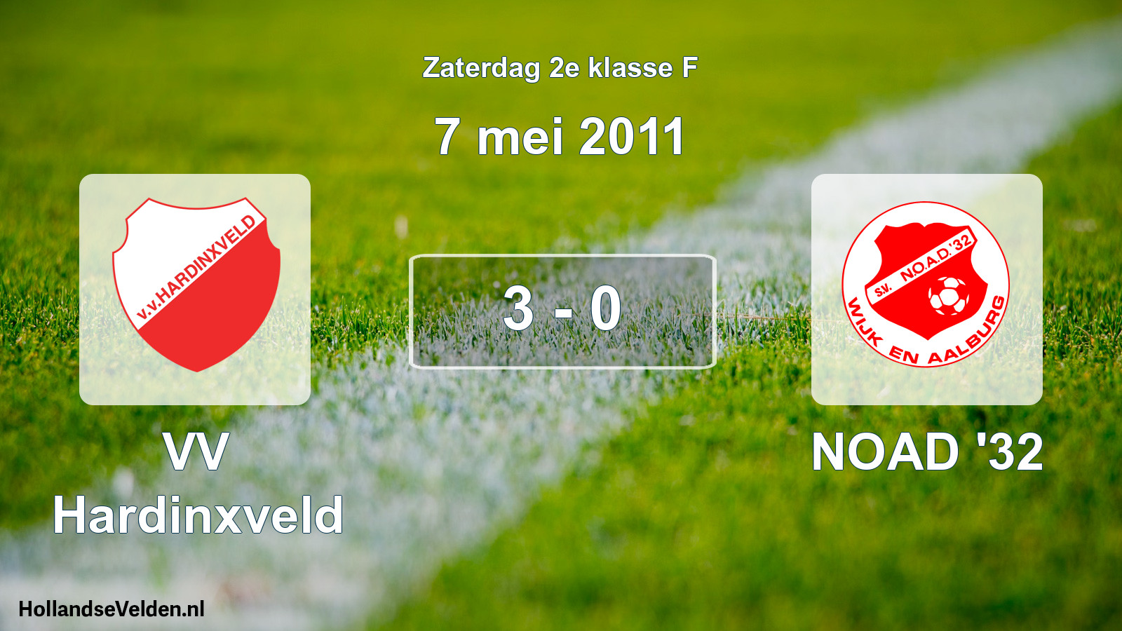 Total number of matches played: VV Hardinxveld - NOAD '32 3 - 0 (7 May 2011)