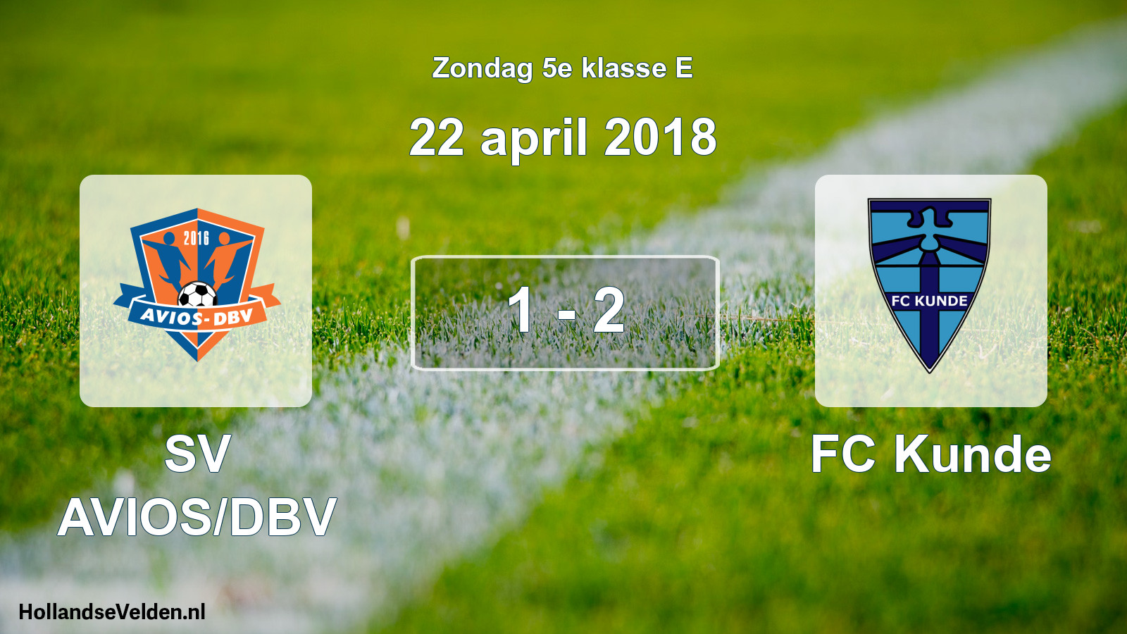 Total number of matches played: SV AVIOS/DBV - FC Kunde 1 - 2 (22 April 2018)