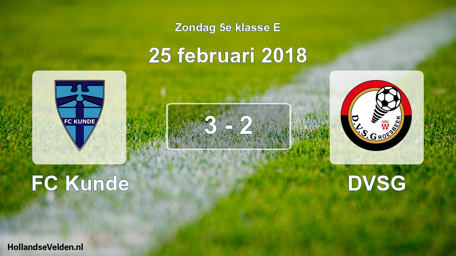 Total number of matches played: FC Kunde - DVSG 3 - 2 (25 February 2018)