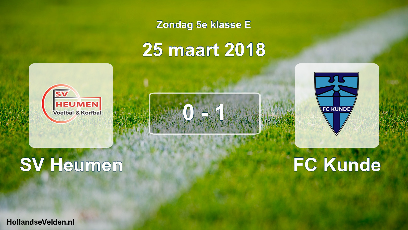 Total number of matches played: SV Heumen - FC Kunde 0 - 1 (25 March 2018)