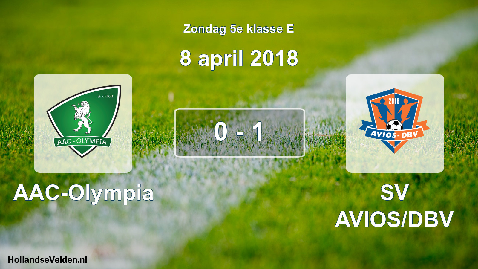 Total number of matches played: AAC-Olympia - SV AVIOS/DBV 0 - 1 (8 April 2018)