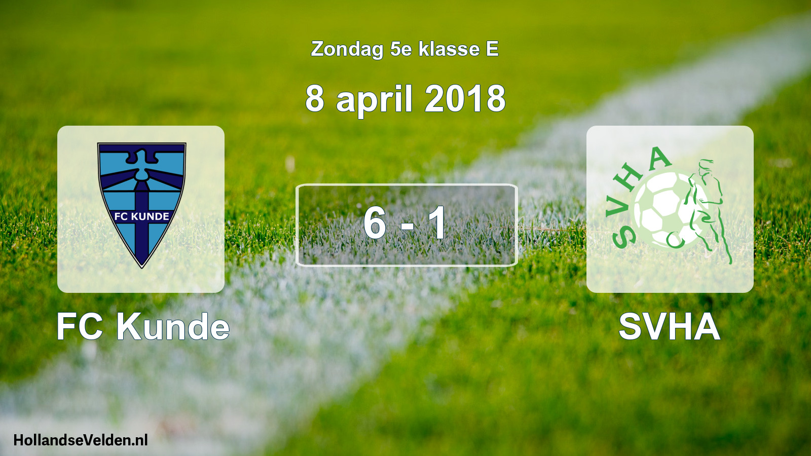 Total number of matches played: FC Kunde - SVHA 6 - 1 (8 April 2018)