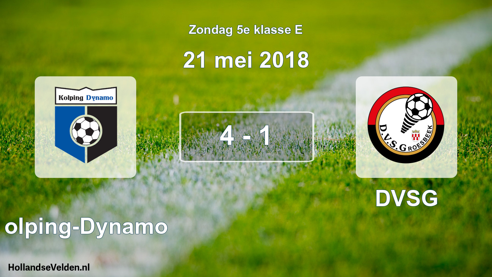 Total number of matches played: Kolping-Dynamo - DVSG 4 - 1 (21 May 2018)