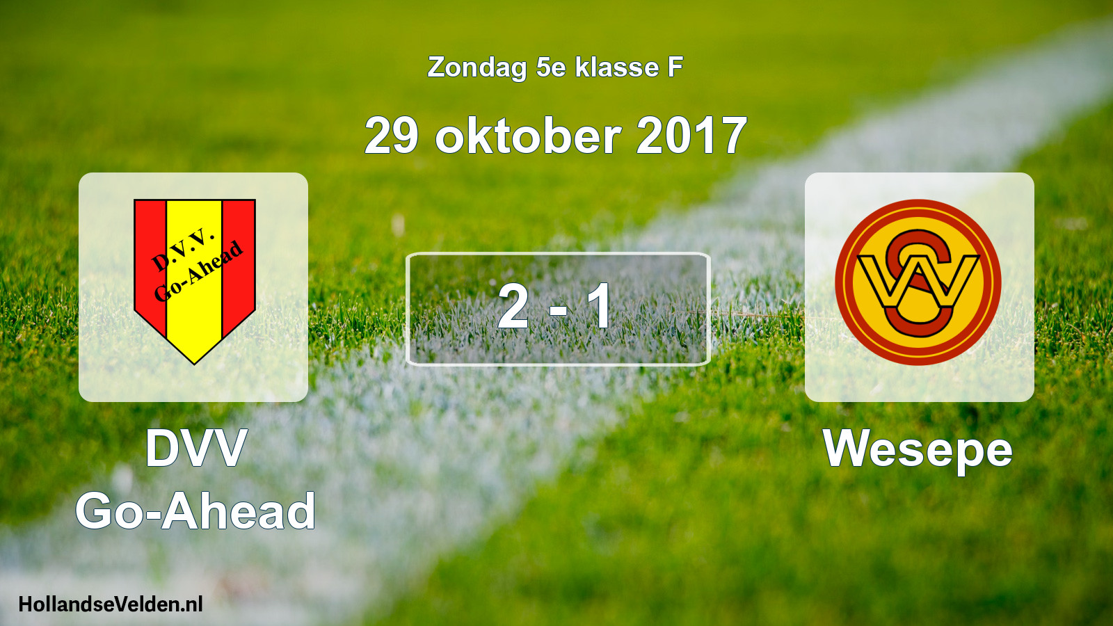 Total number of matches played: DVV Go-Ahead - Wesepe 2 - 1 (29 October 2017)