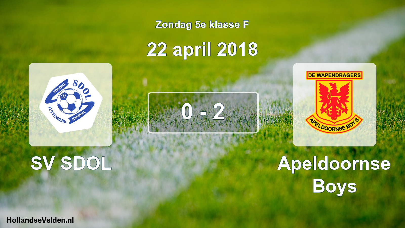 Total number of matches played: SV SDOL - Apeldoornse Boys 0 - 2 (22 April 2018)