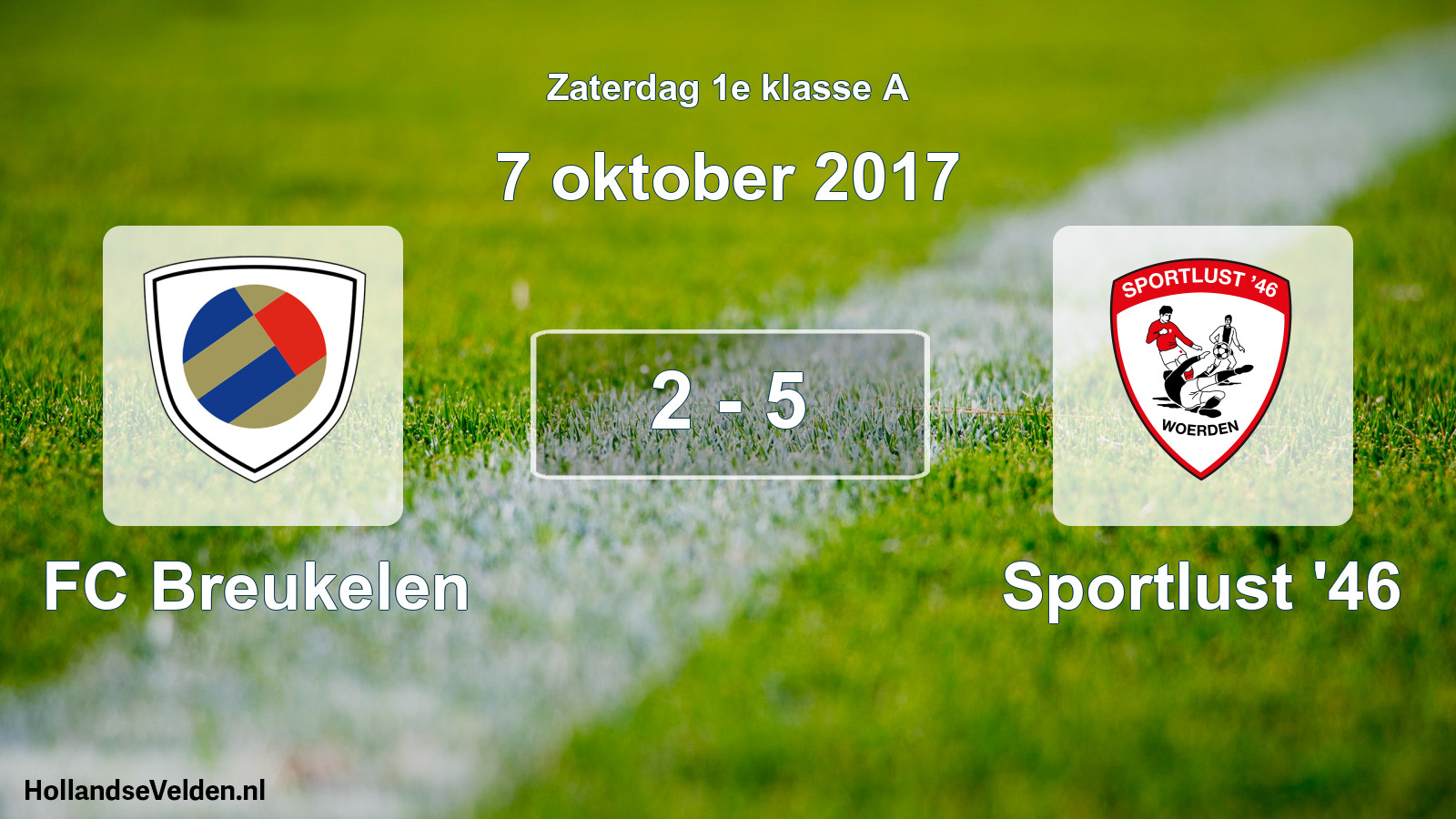 Total number of matches played: FC Breukelen - Sportlust '46 2 - 5 (7 October 2017)