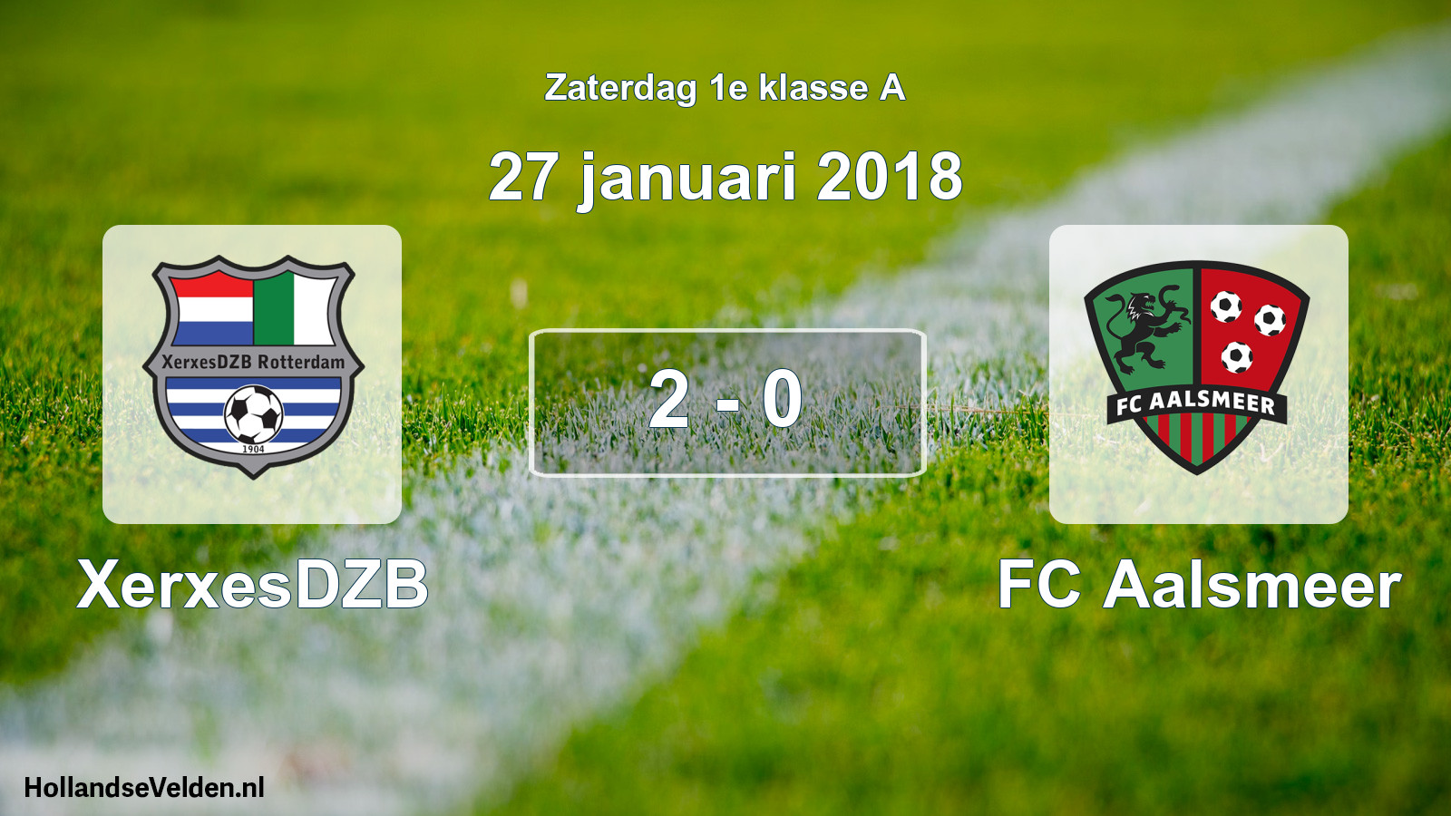 Total number of matches played: XerxesDZB - FC Aalsmeer 2 - 0 (27 January 2018)