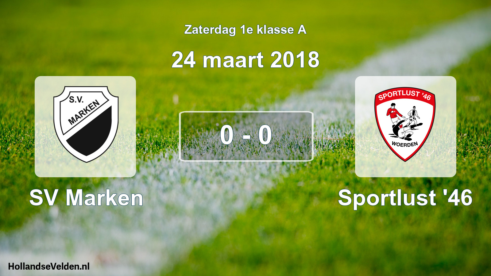 Total number of matches played: SV Marken - Sportlust '46 0 - 0 (24 March 2018)